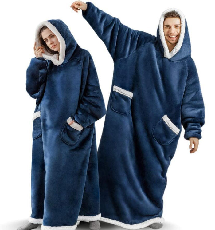 Oversized TV Hoodie Blanket 150cm length full body coverage.