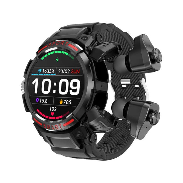 OVISEN GT100 2 in 1 Smart Watch front view showing circular 1.39 inch TFT HD color screen display