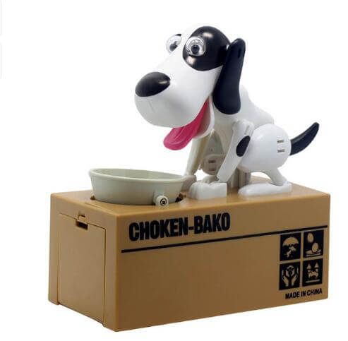 Piggy Bank Robotic Dog Bank electronic coin eater.