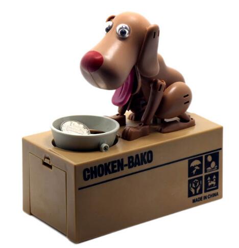 Piggy Bank Robotic Dog Bank brown and white doggy.