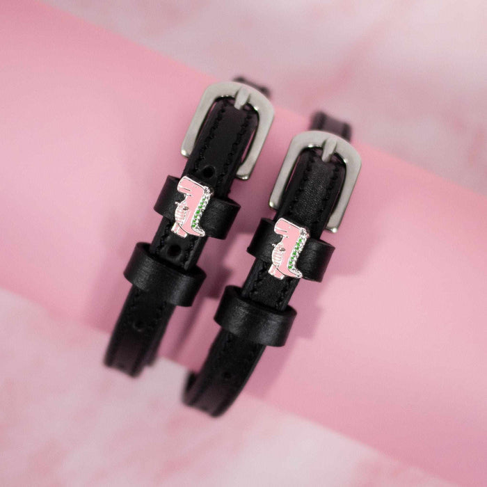 Pink Dinosaur Spur Straps