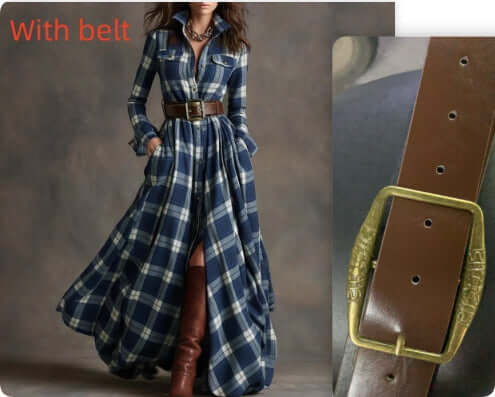 Navy Blue / L / With belt