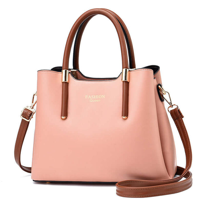 Popular Big Bags Shoulder Messenger Handbags cyan open pocket detail.