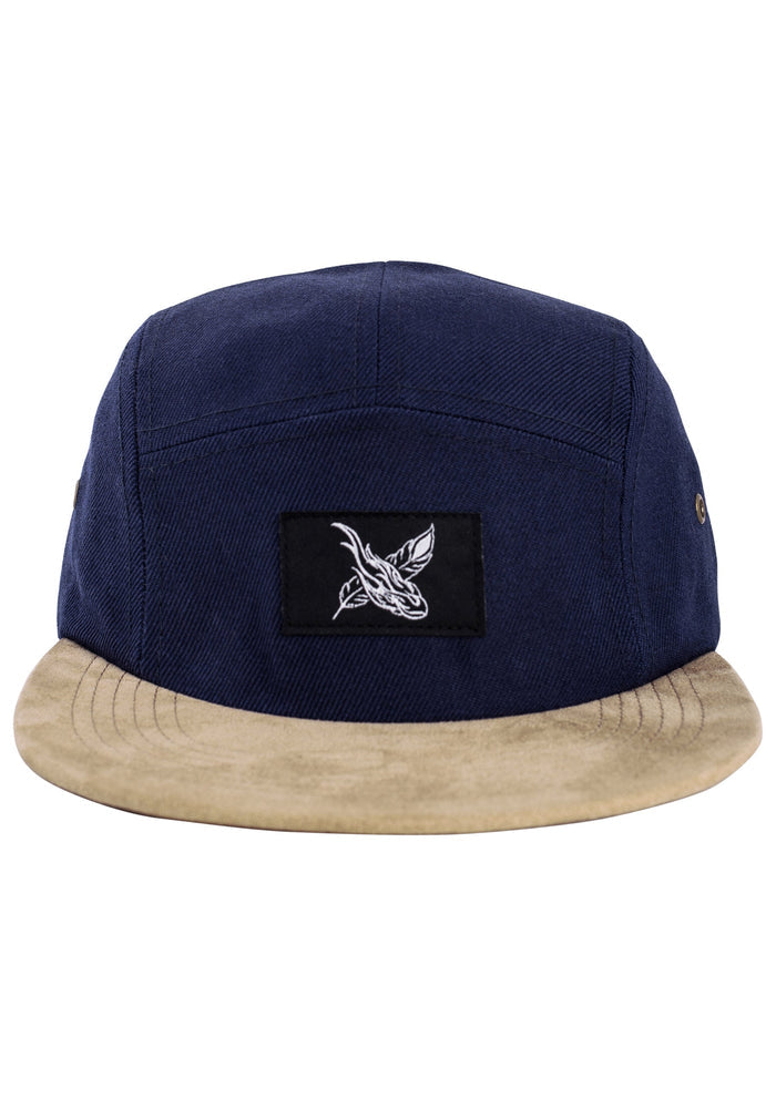 Blackskies-Port-Royale-5-Panel-Cap-Suede-Brim-Front
