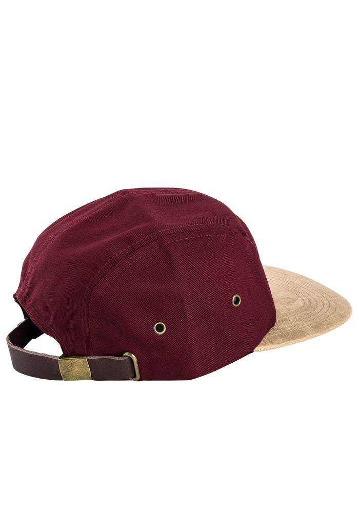 Port-Said-5-Panel-Cap-wine-red-back