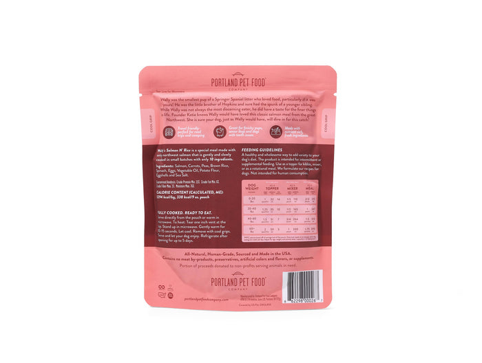 Portland Pet Food Company - Wally's Salmon N' Rice Homestyle Dog Meal - Dog.Dog.Cat.