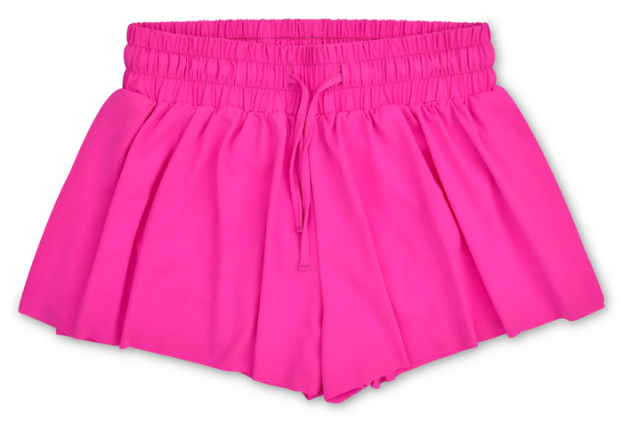 PRETTY PINK BUTTERFLY SHORTS (SMALL (6-8))