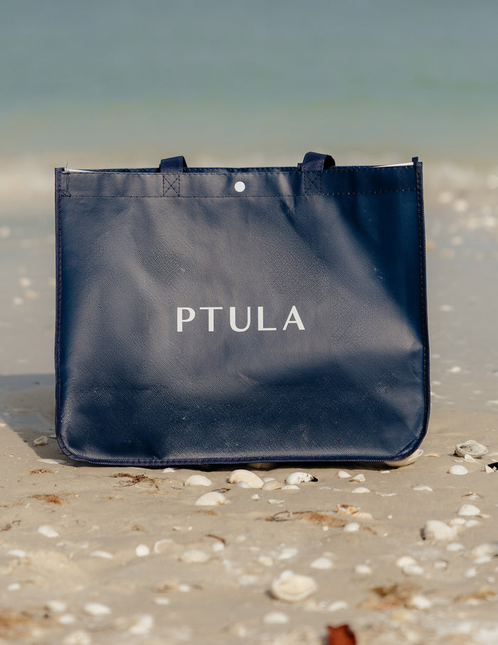 PTULA Reusable Tote 4 Pack Large - Navy