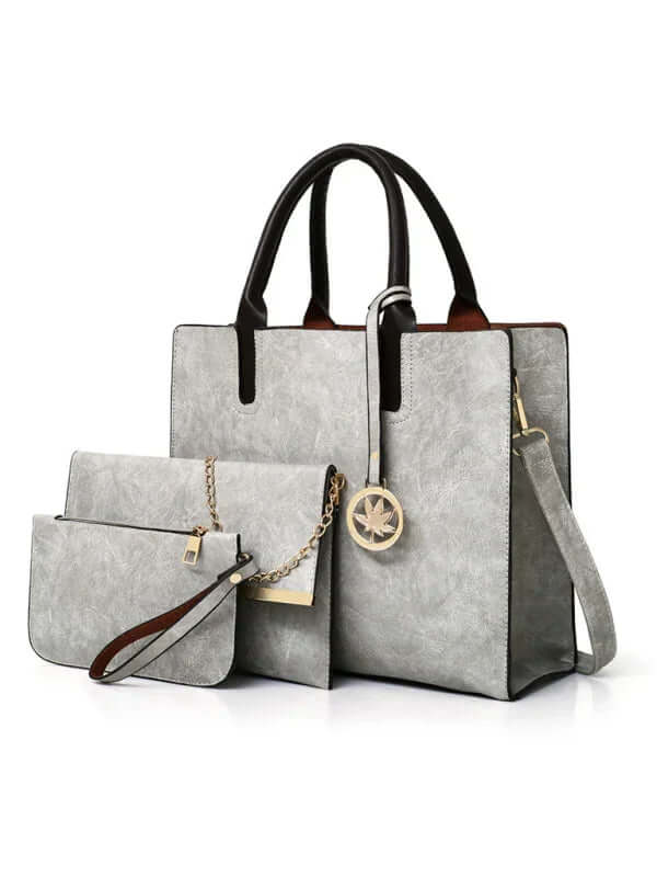 PU Large Capacity Tote Handbag Set Crossbody for Women shoulder strap detail