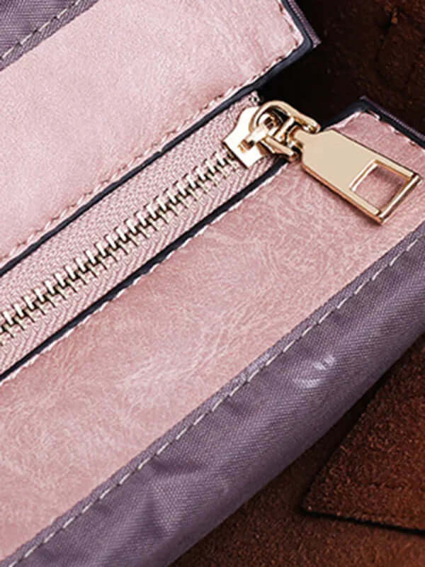 PU Large Capacity Tote Handbag Set Crossbody for Women solid color finish