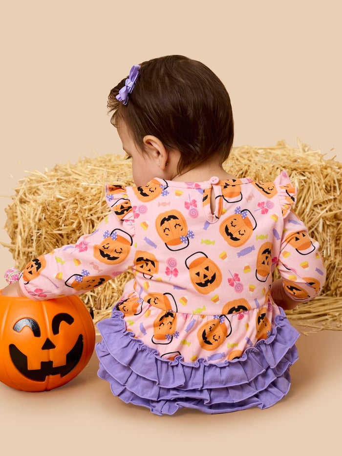 Pumpkin Boo Crew Flutter Bubble Romper