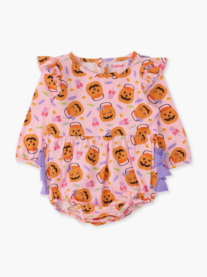 Pumpkin Boo Crew Flutter Bubble Romper
