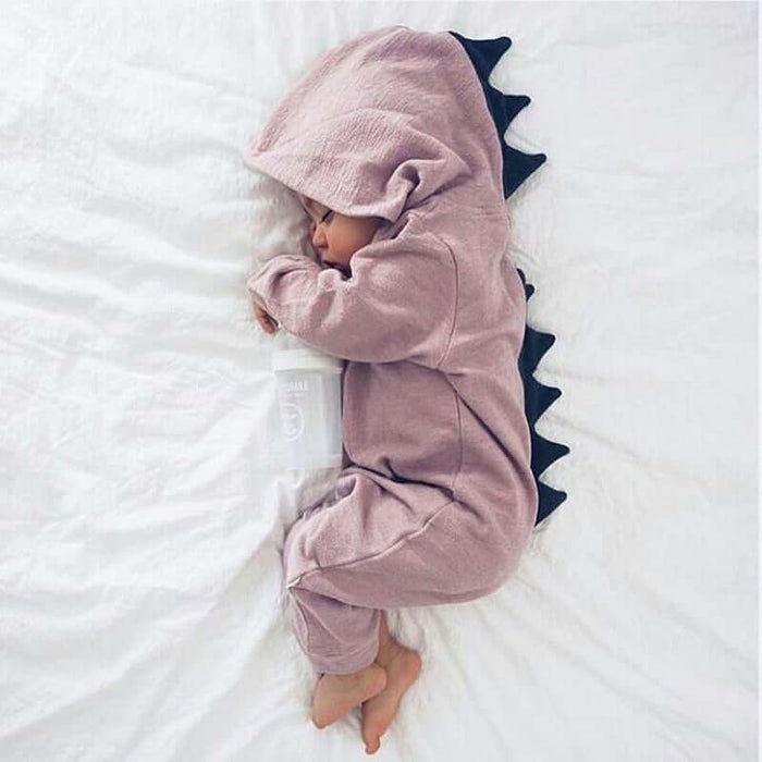 Rabbit Ears Baby Romper in soft cotton blend, featuring a hood and playful design for infants.