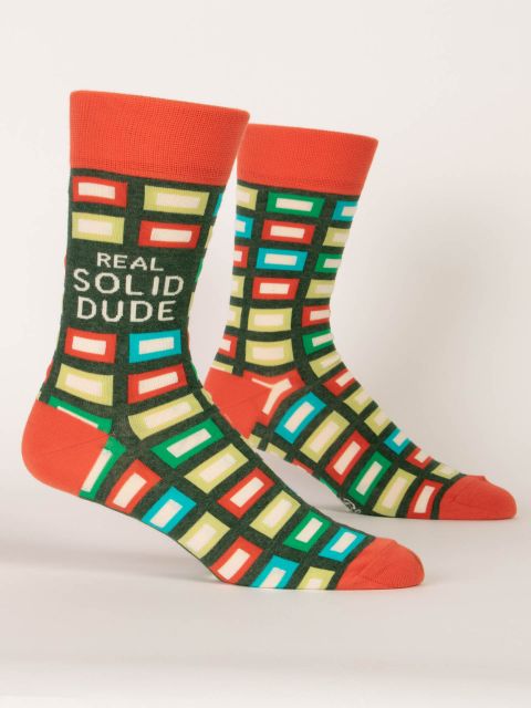 Real Solid Dude - Men's Socks - Blue Q