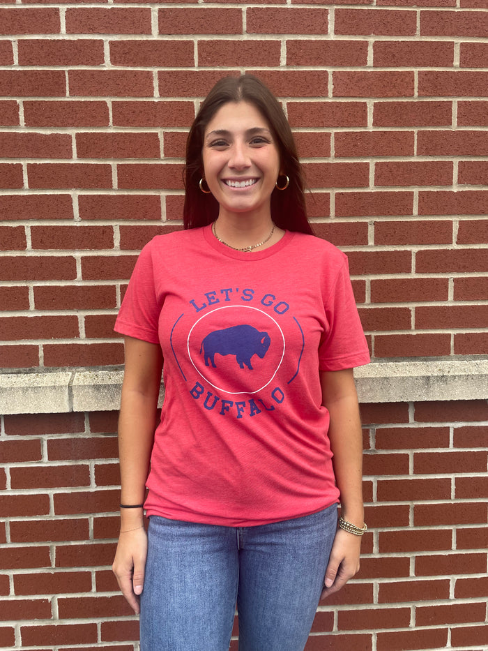 Red Let’s Go Buffalo Tee - Molly + Kate