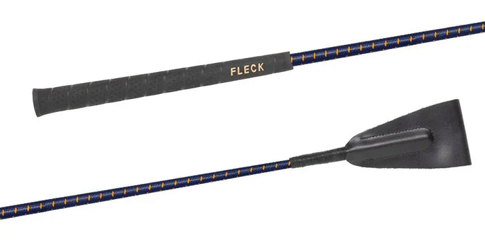 Riding Crop with Woven Nylon Cover and Fleck Grip