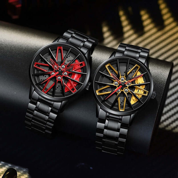 Rotating Wheel Watch Hollow Three Dimensional Quartz butterfly buckle.