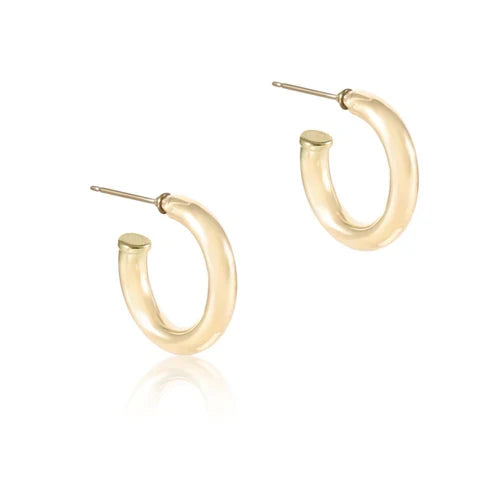 Round Smooth Post Hoop - Gold - Molly + Kate