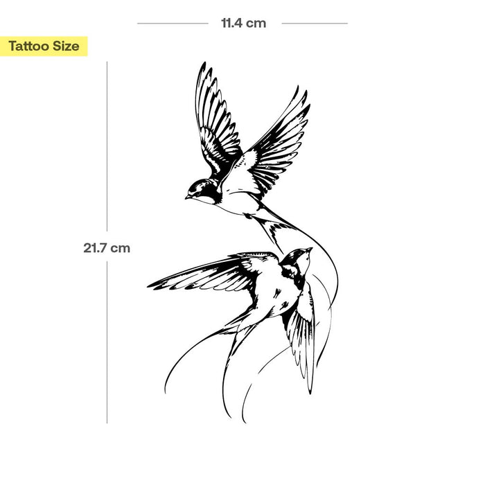 Schwalben Flug Tattoo