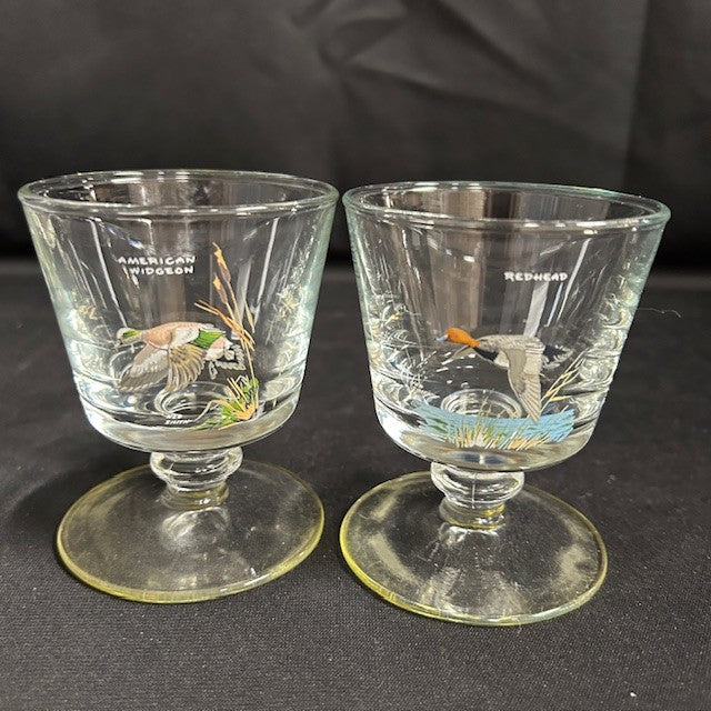 Set of 7 VTG Wild Game Bird Glasses by Ned Smith