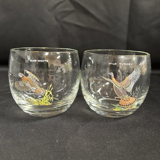 Set of 7 VTG Wild Game Bird Glasses by Ned Smith