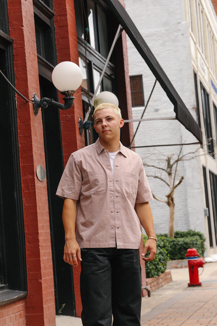 Short Sleeve Workshirt- Blush