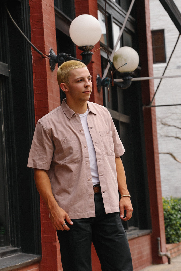 Short Sleeve Workshirt- Blush