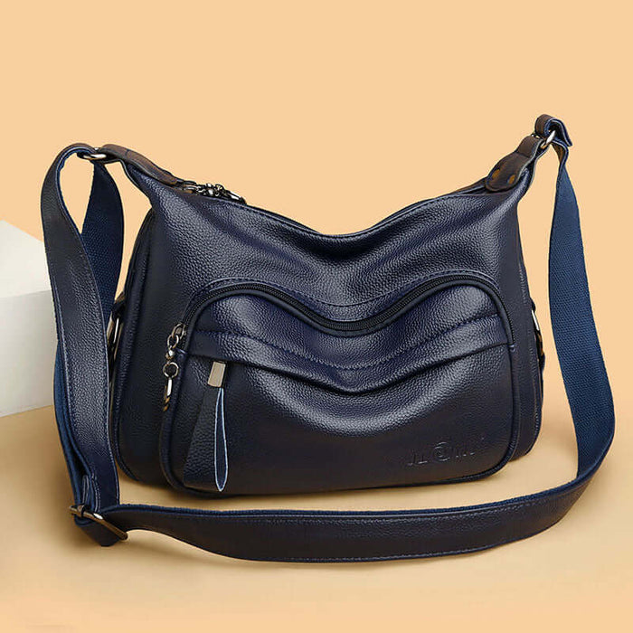 Shoulder Bags Women Handbags High Capacity Crossbody blue color.