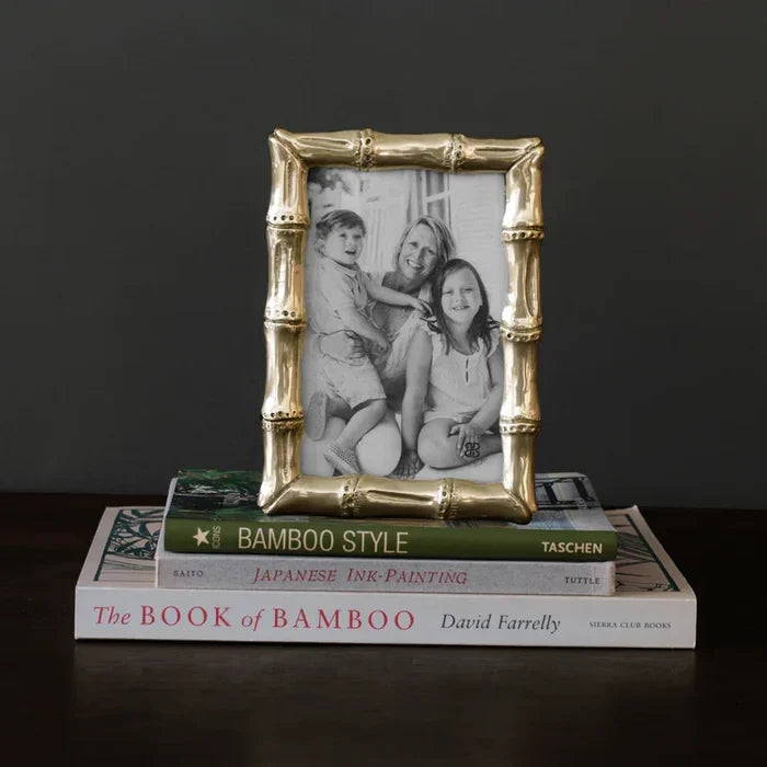 GIFTABLES Sierra Modern Bamboo 4 x 6 Frame (Gold) - The In Gate