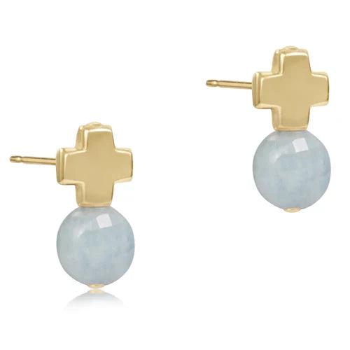 Signature Cross Gold Stud - Gold - Molly + Kate