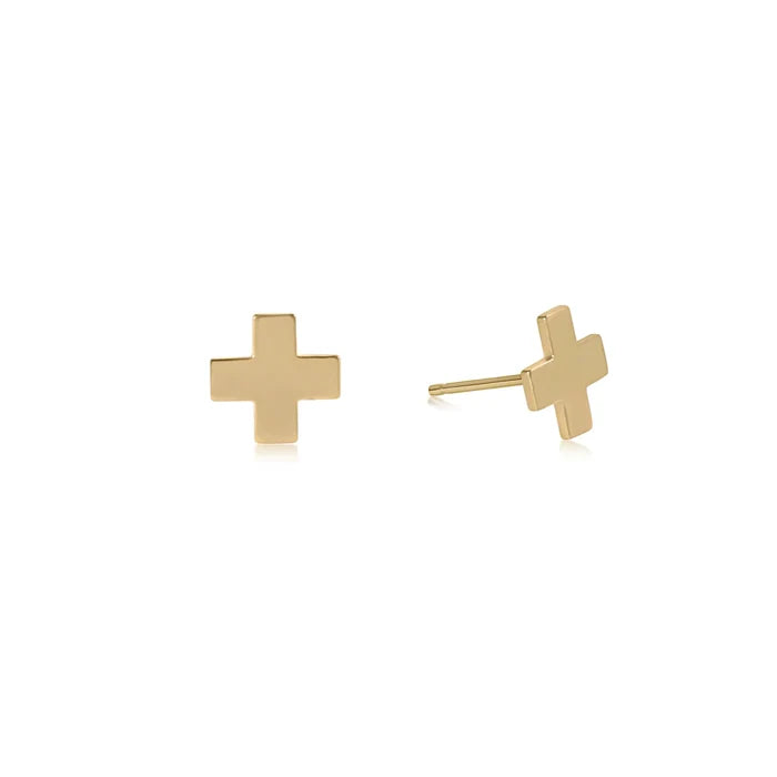 Signature Cross Stud - Gold - Molly + Kate