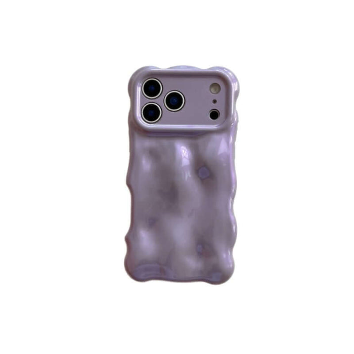 Simple Bubble Wave Pearl Drop-Proof Phone Case Cover on a light background.