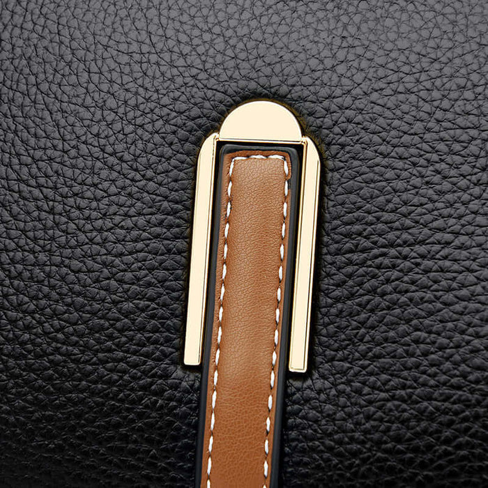 Simple Shoulder Texture Western Style Messenger Bag soft PU material