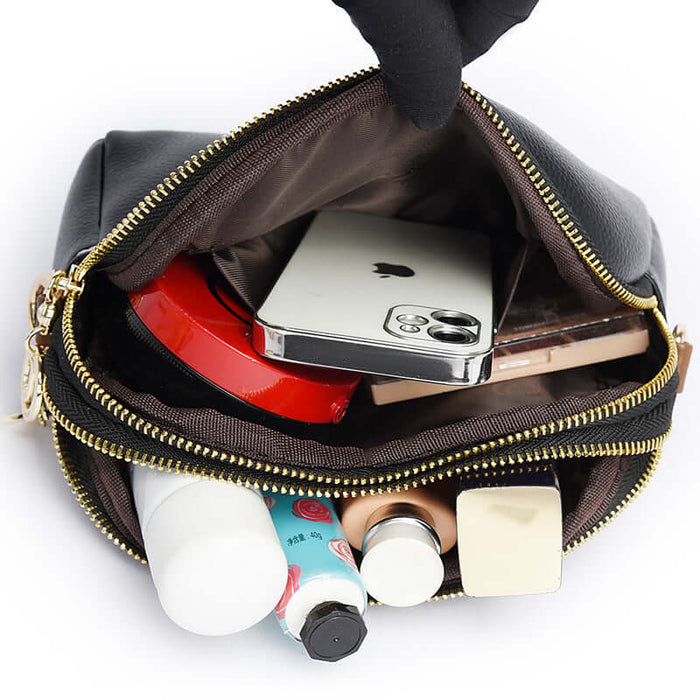 Simple Shoulder Texture Western Style Messenger Bag daily matching bag