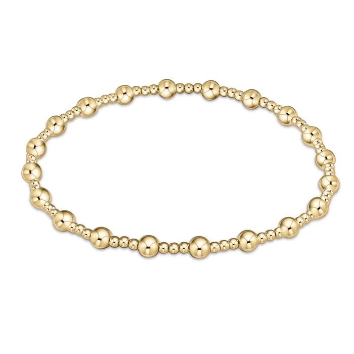 Sincerity Pattern Bead Bracelet - Gold - Molly + Kate