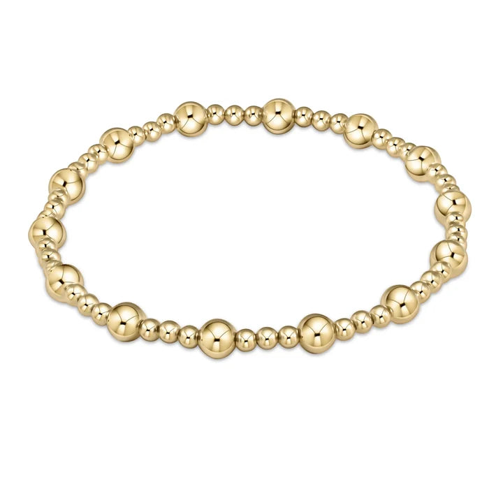 Sincerity Pattern Bead Bracelet - Gold - Molly + Kate