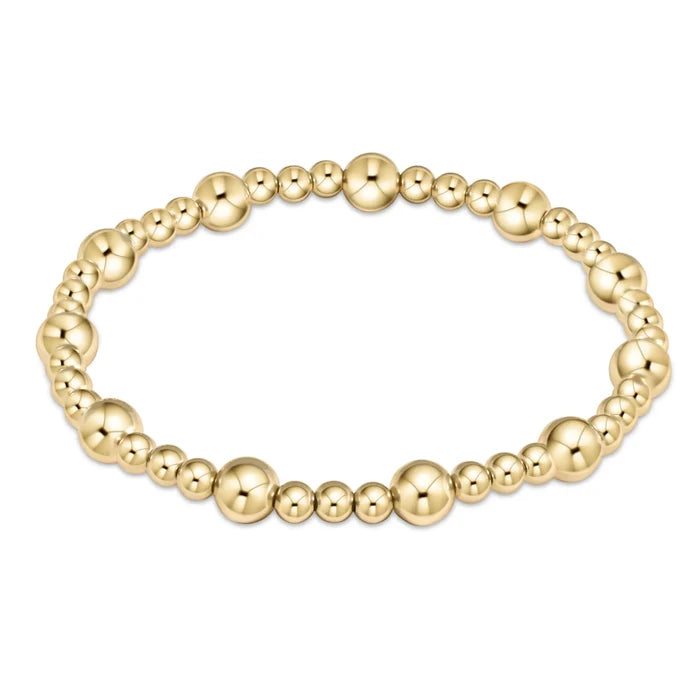 Sincerity Pattern Bead Bracelet - Gold - Molly + Kate
