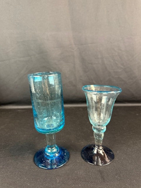 Six Mexican Hand Blown Glasses