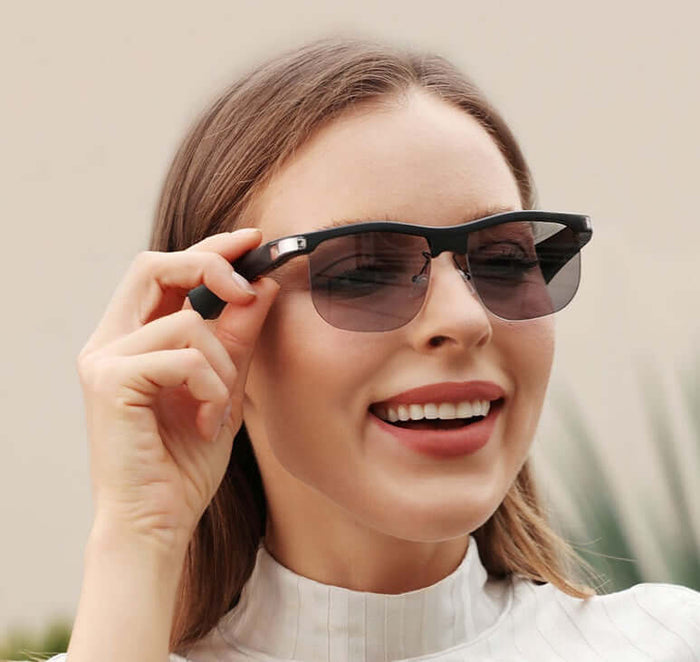 Smart Bluetooth Color Changing Glasses nylon lens material.