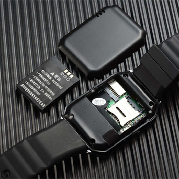 Smart Call Watch Bluetooth Smartwatch Card Support gold color