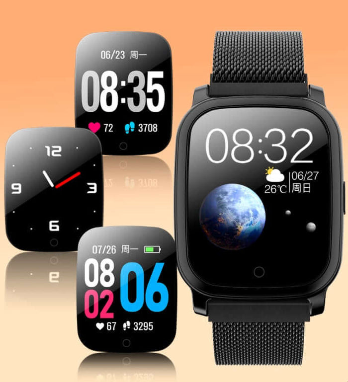 Smart Pedometer Watch Temperature Activity Tracker side angle
