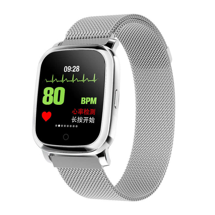 Smart Pedometer Watch Temperature Activity Tracker black color