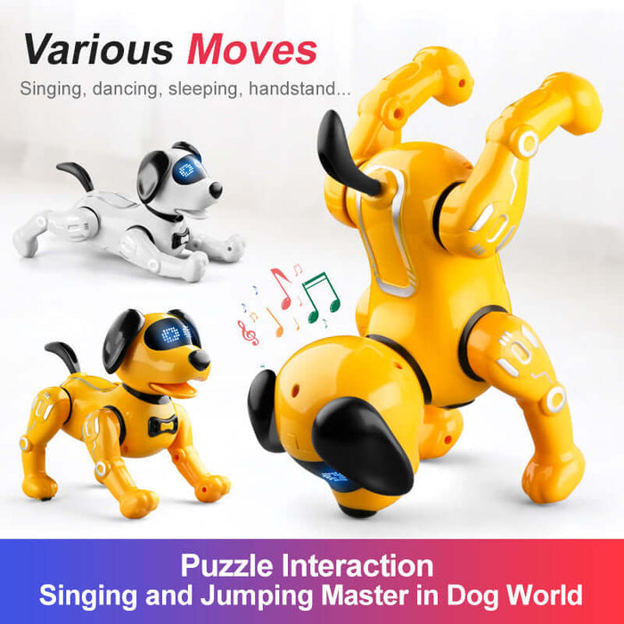 Smart Remote Control Robot Dog white electronic pet.