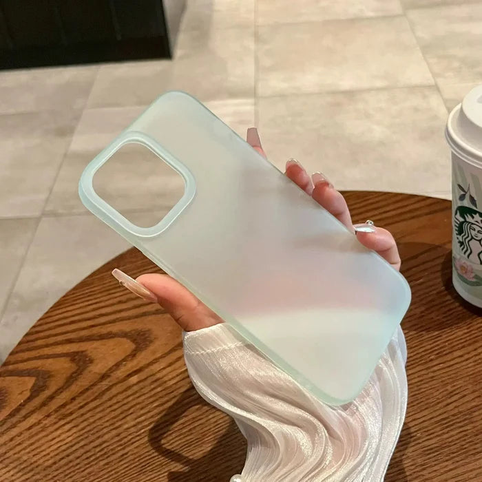 Soft Matte Candy Phone Case for iPhone screen protection edge