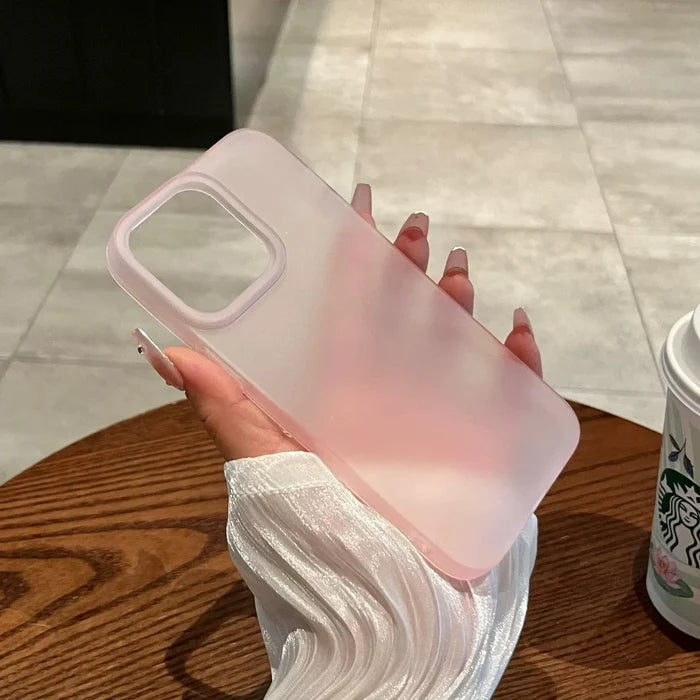 Soft Matte Candy Phone Case for iPhone comfortable grip view