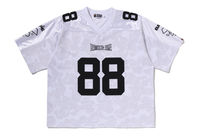 SOLID CAMO MULTI LOGO RELAXED FIT FOOTBALL JERSEY TEE
