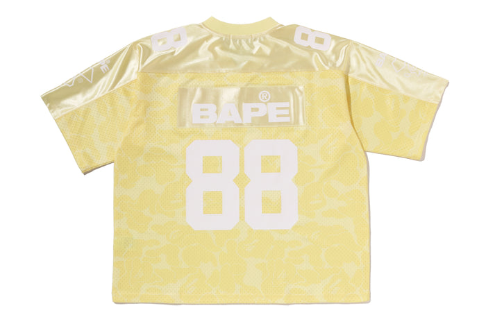 SOLID CAMO MULTI LOGO RELAXED FIT FOOTBALL JERSEY TEE