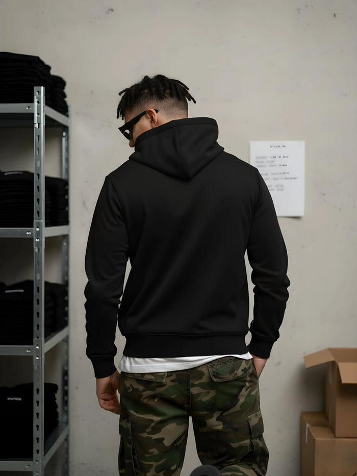 Solid Full Sleeve Zipper Hoodie Leon Clothing