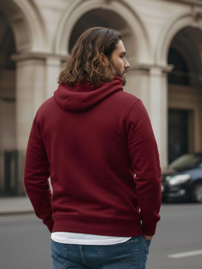 Solid Full Sleeve Zipper Hoodie Leon Clothing
