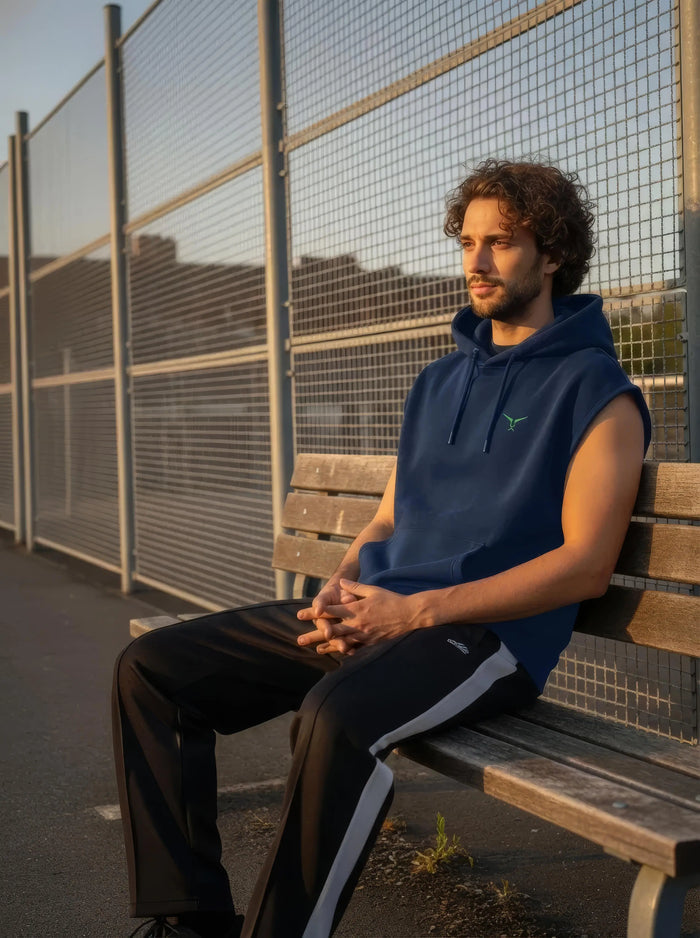 Solid Sleeveless Pullover Hoodie Leon Clothing